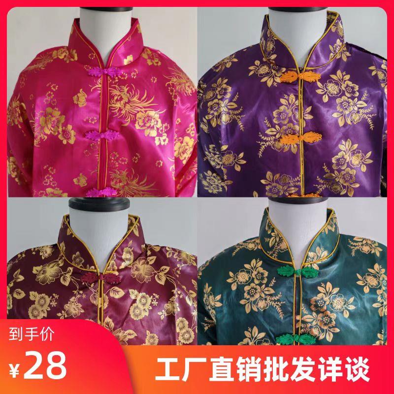 寿衣女士罩衣罩裤烫金外衣单衣全骨灰盒