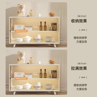 柜子遮挡帘遮丑神器衣柜书柜无门折叠橱柜轨道滑防尘布帘子免打孔