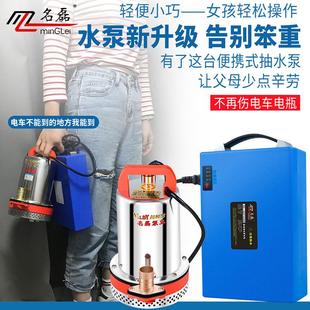 直流潜水泵12v24v48v充电水泵便携式 名磊充电式 家用抽水小抽水机