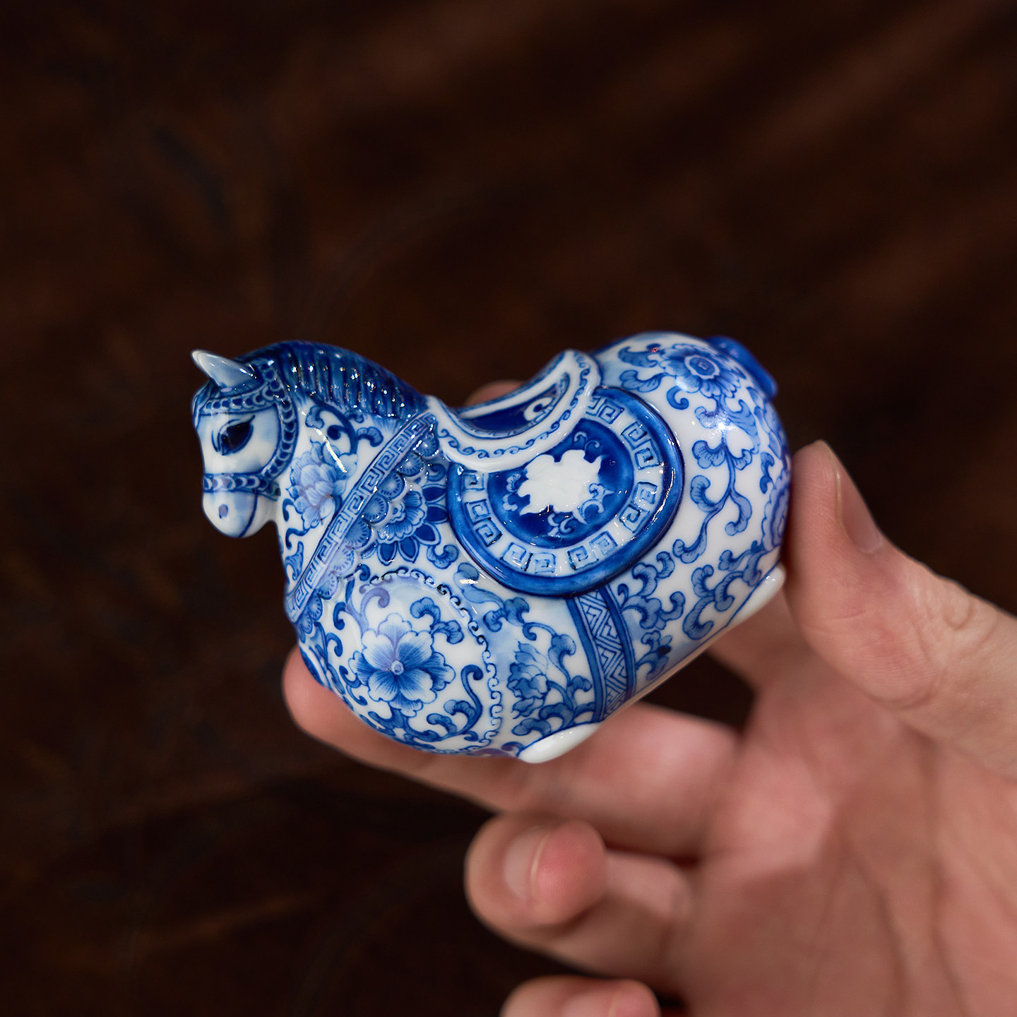 艺家仁马年限定福马茶宠景德镇纯手工手绘高端茶器茶宠茶具图片