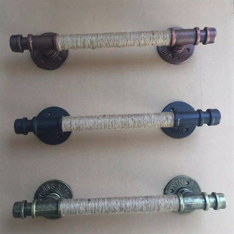 创意水管门把手覆古铁艺水管拉手门把手木门整体橱柜门把手,基础建材,小拉手,淘宝优惠券,粉丝福利购,淘宝优惠卷