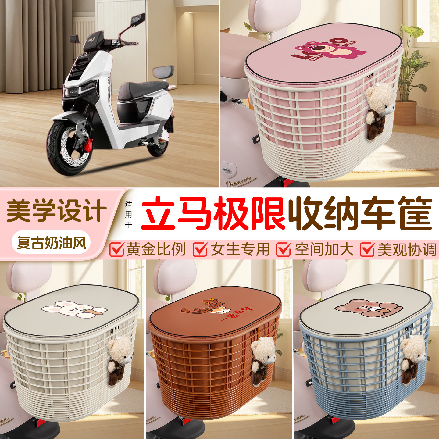 电瓶电动车专用后置车筐