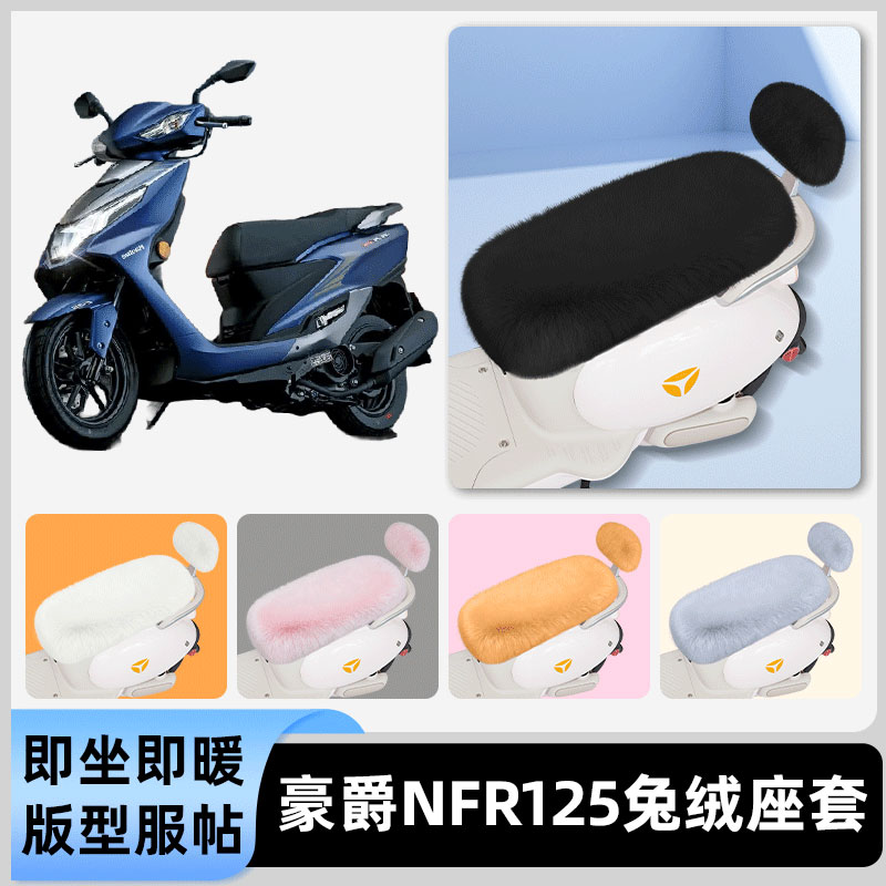适用豪爵NFR125电瓶电动车冬座套坐垫套座位防雨罩防水防晒饰配件