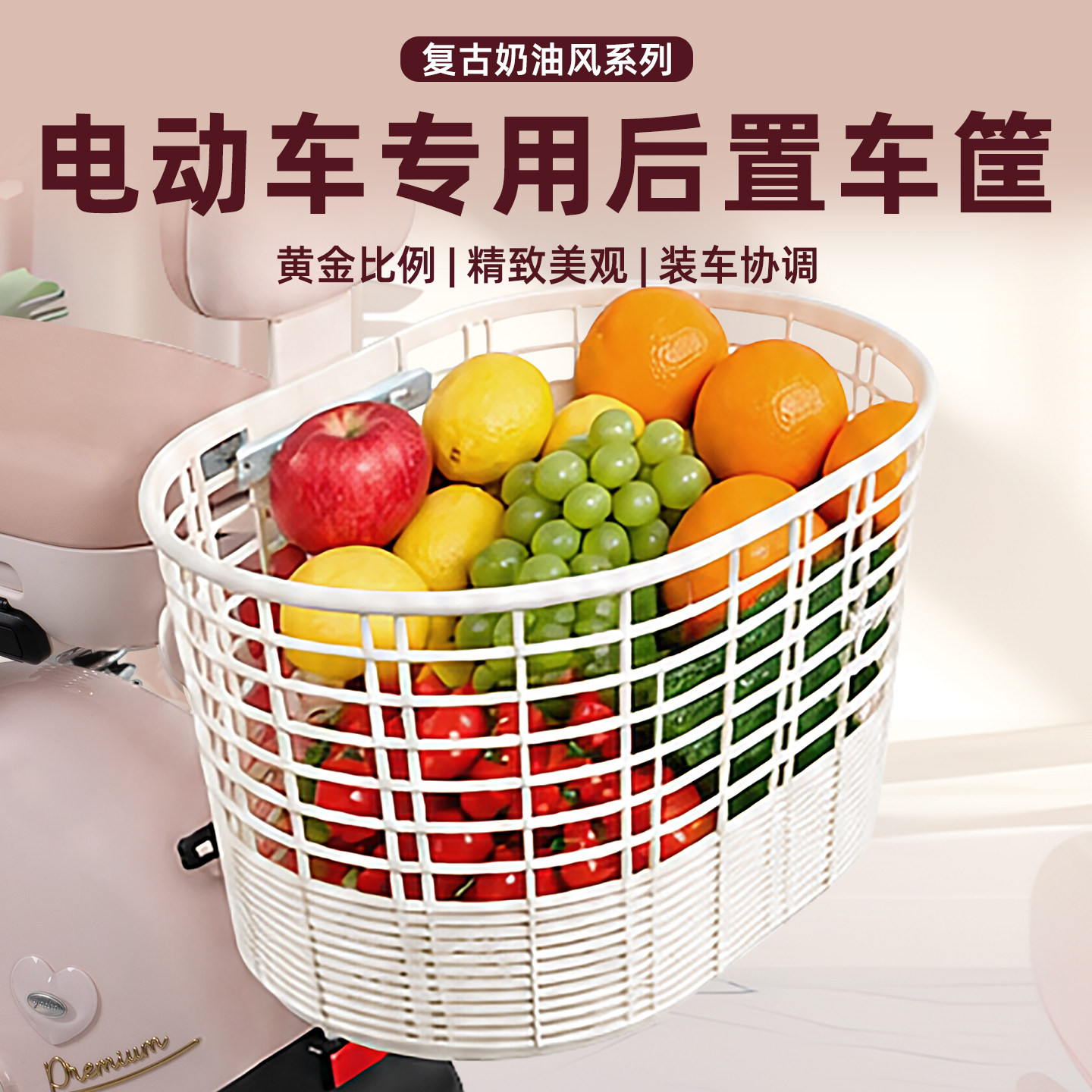 电瓶电动车专用后置车筐图片