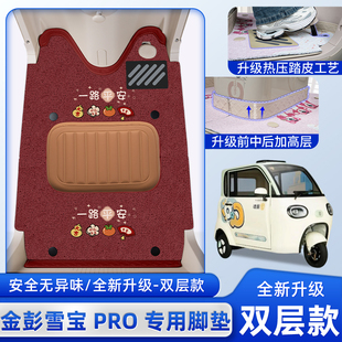 金彭鹏雪宝PRO碟刹款三轮车脚垫JP1000DZK-4P脚踏垫装饰改造配件