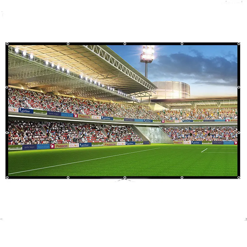 简易涤纶软幕布100 120 150英寸投影仪户外高清电影投影幕布