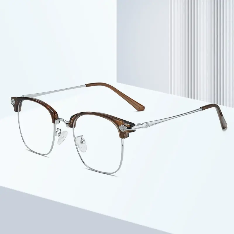 大脸tr90近视眼镜框男款潮网上可配度数散光镜片防蓝光半框眼睛架