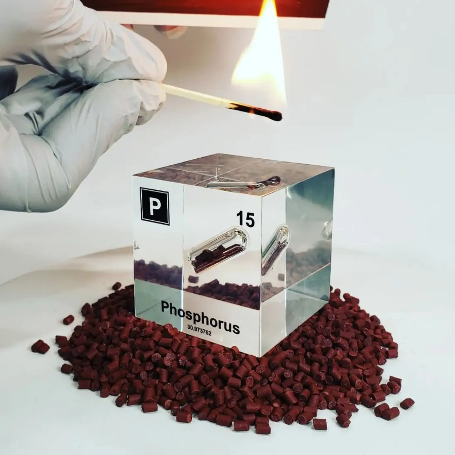 科研学习展示用化学真实实物锶立方体创意收藏品礼物