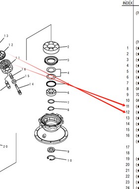 小松挖掘机PC300/350/360-7回转马达配流盘和泵胆高品质赛克斯