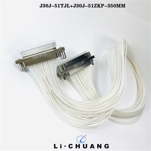 矩形连接器带线销售J30J-51TJL-30CM  J30J-51ZKP-30CM公母接头
