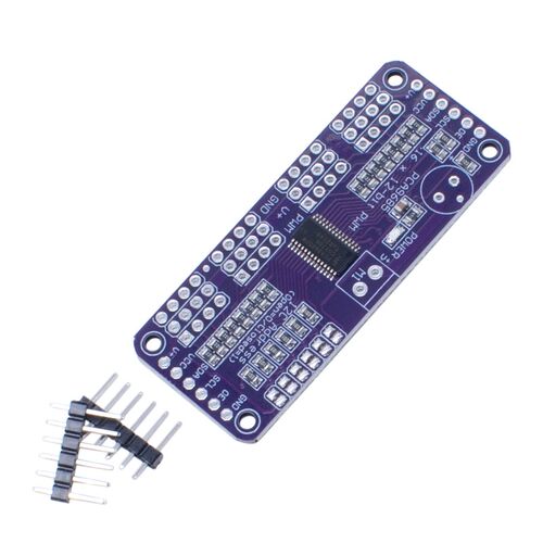 MCU-PCA9685 16通道 12位Fm+I2C总线 PWM 控制器舵机控制模块