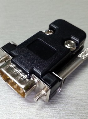 优质DB9PIN装配长螺丝黑色外壳 RS232串口 VGA HDB15 2W2 2V2塑壳