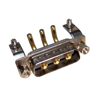 DSUB混装大电流连接器 3W3焊线 直插 弯插 压线 母头 公头3芯插头