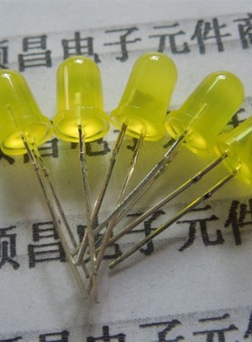 5MM 黄发黄 黄色 发光二极管 LED 发光管 黄灯 (一件20个)