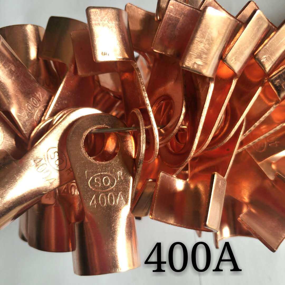 汽车纯铜线尾夹300A400A500A电线电瓶卡子铜接线头线端子鼻子线耳