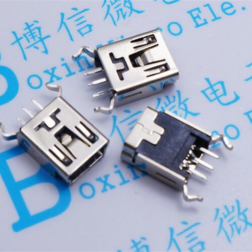 MINI 立式弯脚 迷你USB 5P 插座 直插立式 插脚 USB头 USB插座
