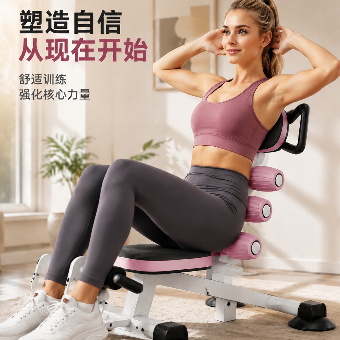 家用卷腹健腹器多档护腰