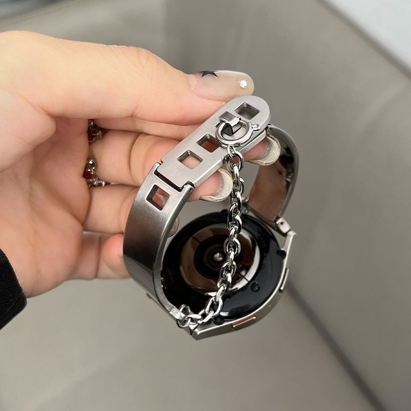 适用三星Watch6表带卡扣手镯链式4Classic手表5pro金属腕带
