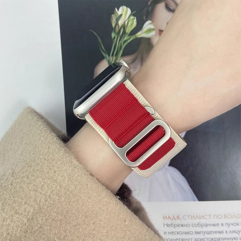 适用iwatch表带SE高山回环applewatch苹果手表S10尼龙S9编织