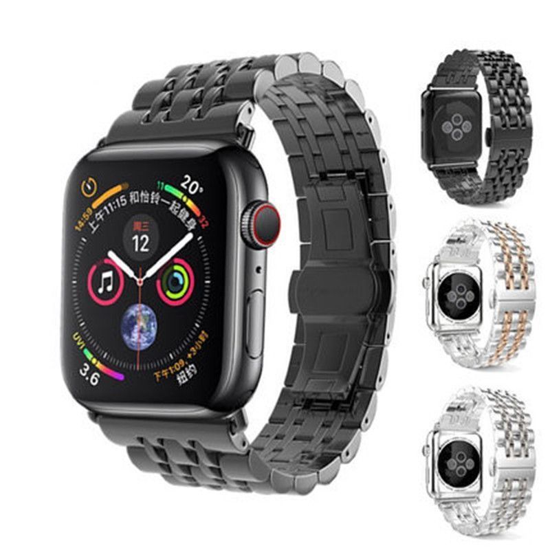 不锈钢钢带苹果手表带适用ApplewatchS10代SE7S8S95432iWatch表带