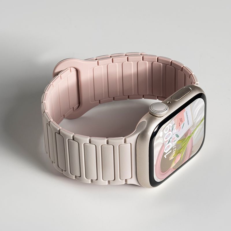华强北通用iwatch10适用Applewatch10手表带苹果s9硅胶磁吸表带
