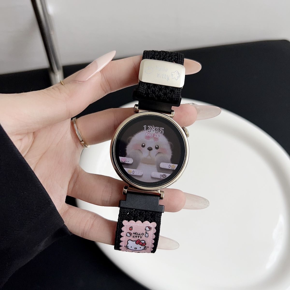 OPPO Watch X2智能手表带适用X2MINI新款Kitty针织镂空透气磁吸扣