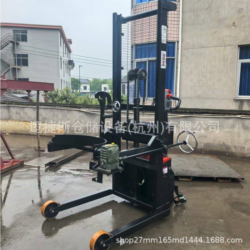 自动油桶堆高车500kg电动升高倒料翻转倾油桶车小金刚堆高油桶车,五金/工具,升降台,淘宝优惠券,粉丝福利购,淘宝优惠卷