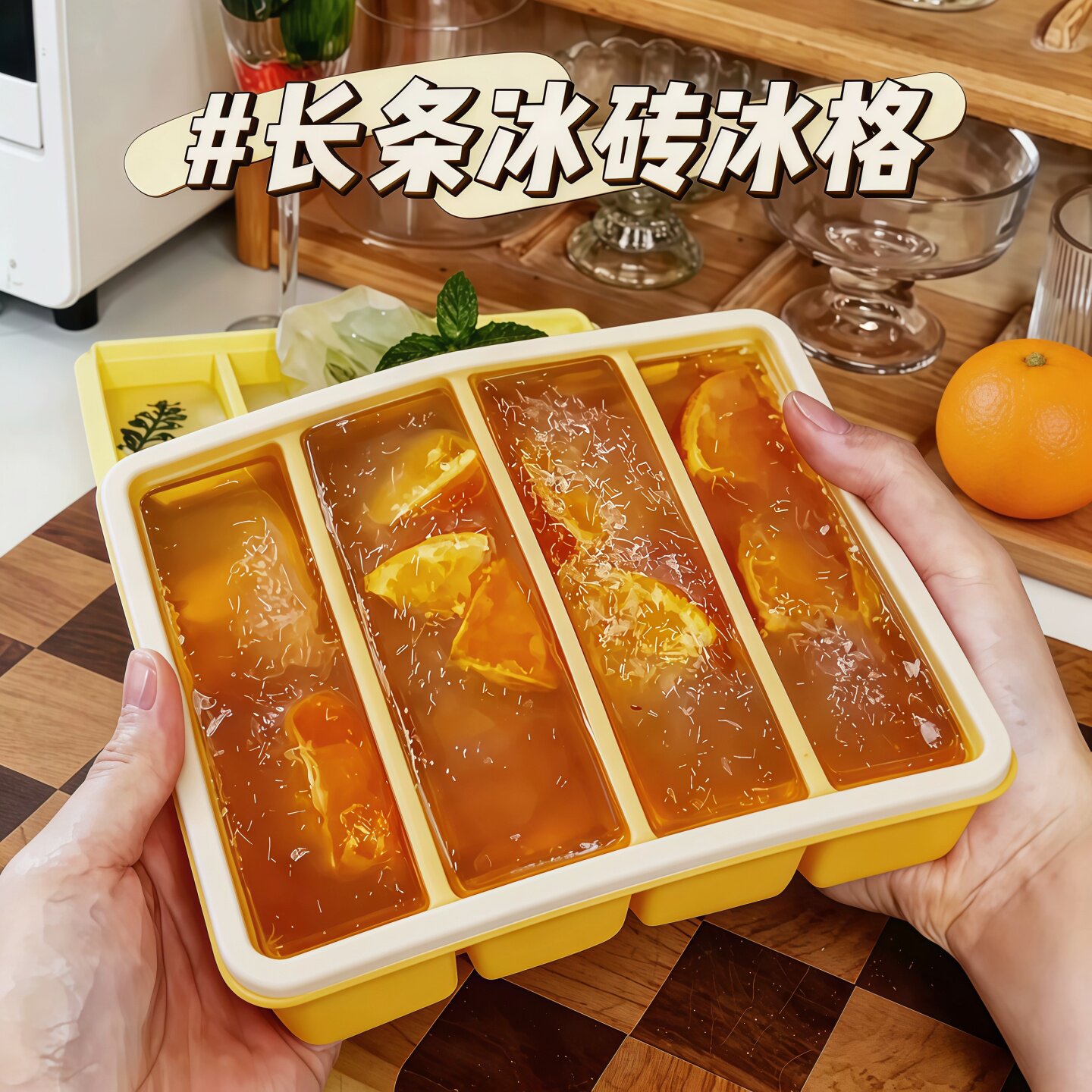 长条冰格冰块模具商用硅胶制冰盒