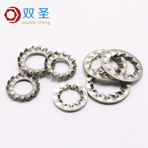 不锈钢304内外多齿垫圈锯齿防滑锁紧垫片M3M4M5M6M8M10M12M141620