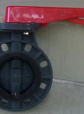 D71X-10S手柄对夹式塑料蝶阀  耐酸碱耐腐蚀 DN40 DN50 DN65