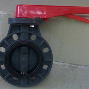 10S手柄对夹式 DN50 塑料蝶阀 DN40 DN65 耐酸碱耐腐蚀 D71X