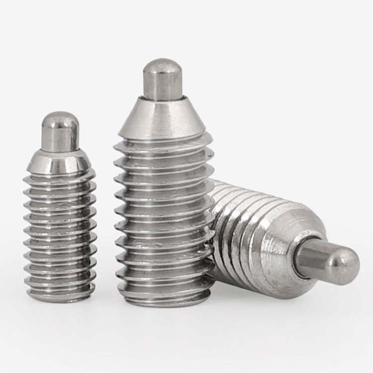 304不锈钢柱头波珠螺丝弹簧伸缩销定位紧定柱塞螺钉 M4M5M6M8-M12