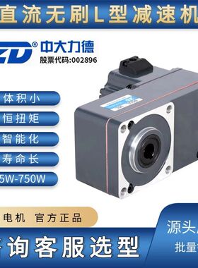 ZD中大力德 直流无刷直角L型微型减速电机 220V/48V 750W调速马达