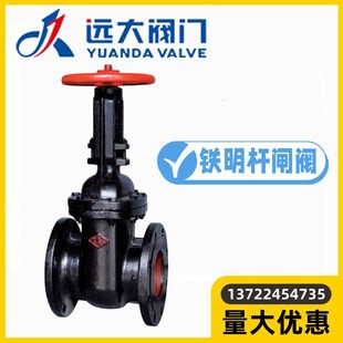 铜芯闸阀DN40 16燎原铸铁法兰明杆楔式 1800 河北远大阀门Z41T