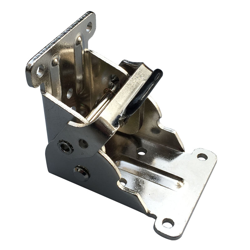 银色直角闭合翻转自锁缓冲桌子合页圆桌折叠衣柜门加厚90度家用