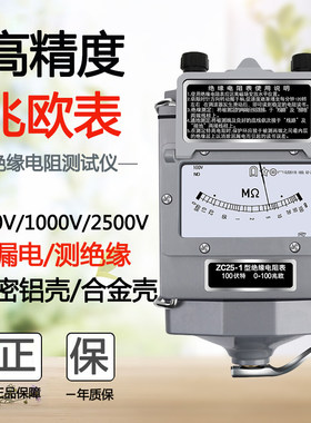 摇表电工 1000V兆欧表500V手摇测漏电2500V高精度 绝缘电阻测试仪