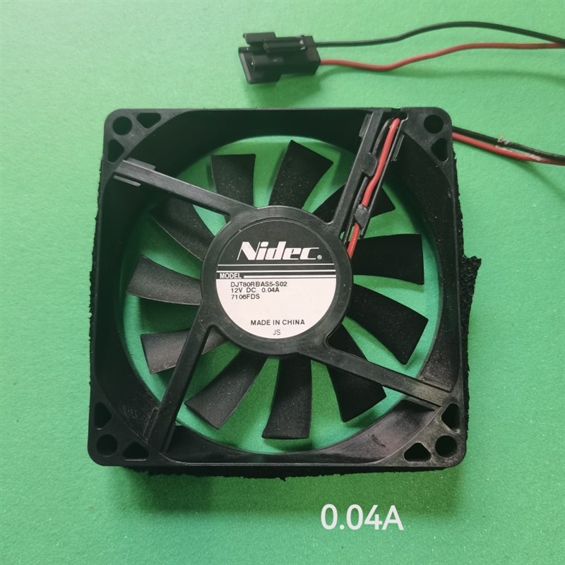 日本nidec DJT80RBAS5-S02 8cm 8015 12V 0.04A 冰箱内置散热风扇