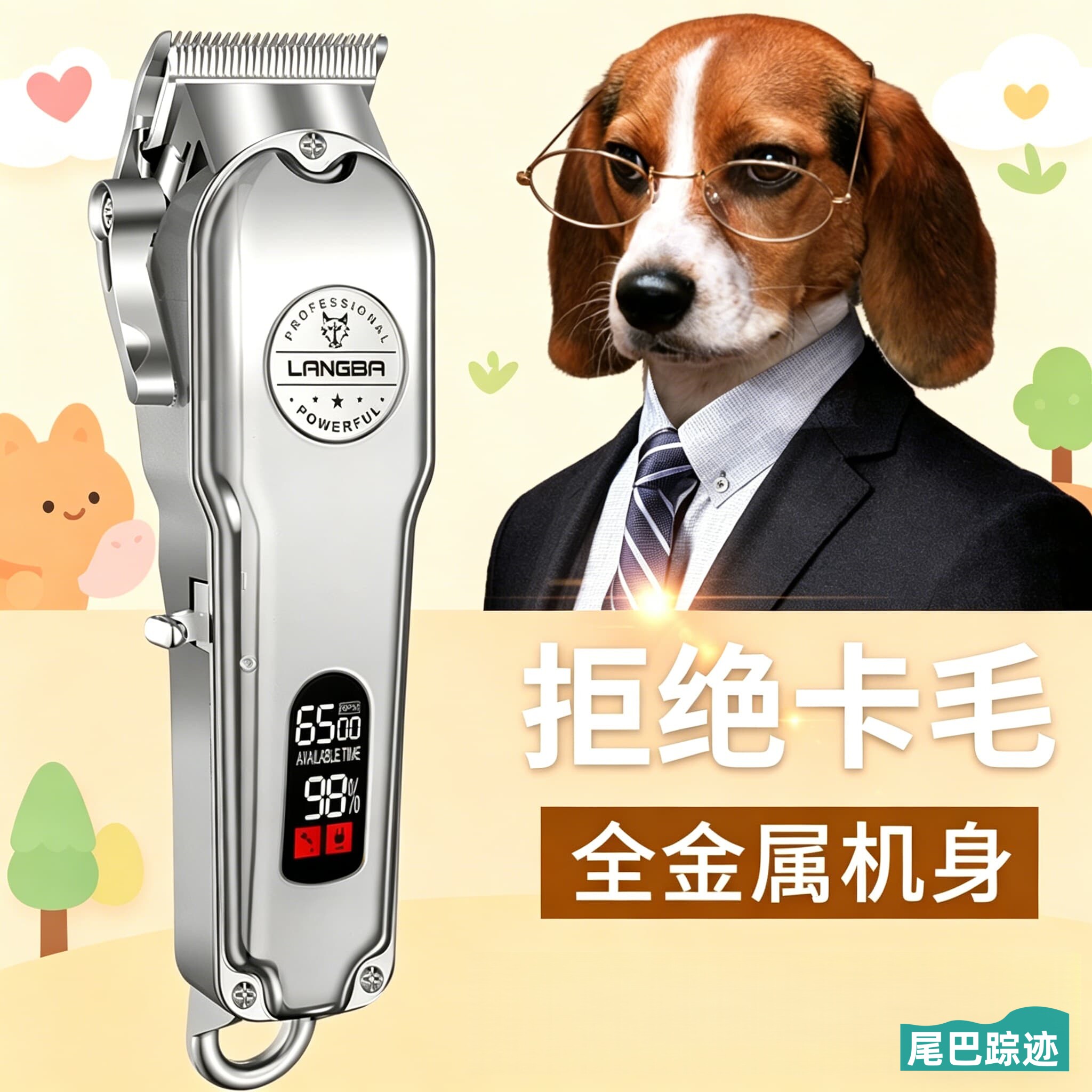 狼霸专业电推剪大功率剪毛器宠物理发器萨摩耶金毛长毛宠物店专用
