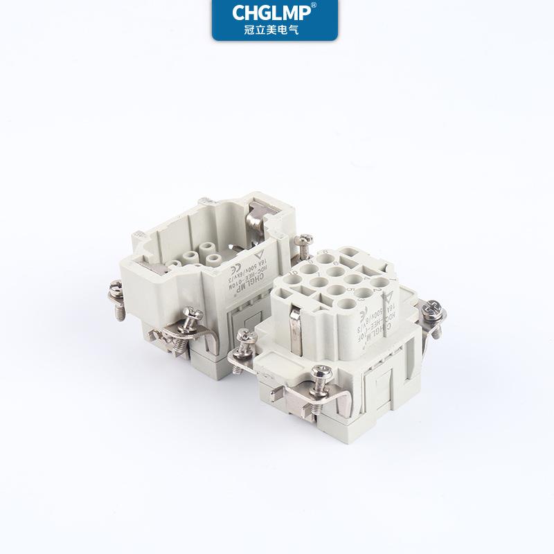 重载连接器航空插头HEE-010M/F公母芯热流道矩形工业插头插座防水