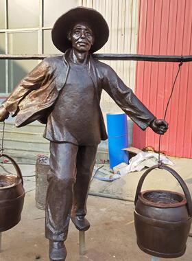 城市大型雕塑现代人物铸铜 城市步行街铜像 民俗真人公园艺术品