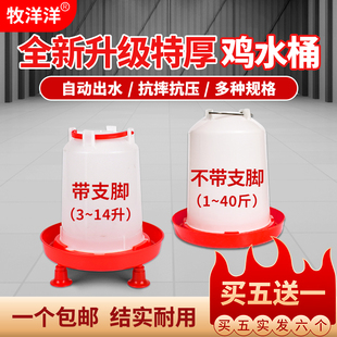 鸡水桶饮水器槽小鸡喝水桶散养鸡水壶鸡自动喂水器雏鸡饮水桶神器