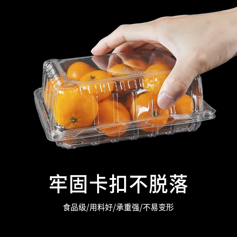 一次性水果盒塑料PET保鲜包装盒带盖一斤装超市草莓小番茄打包盒