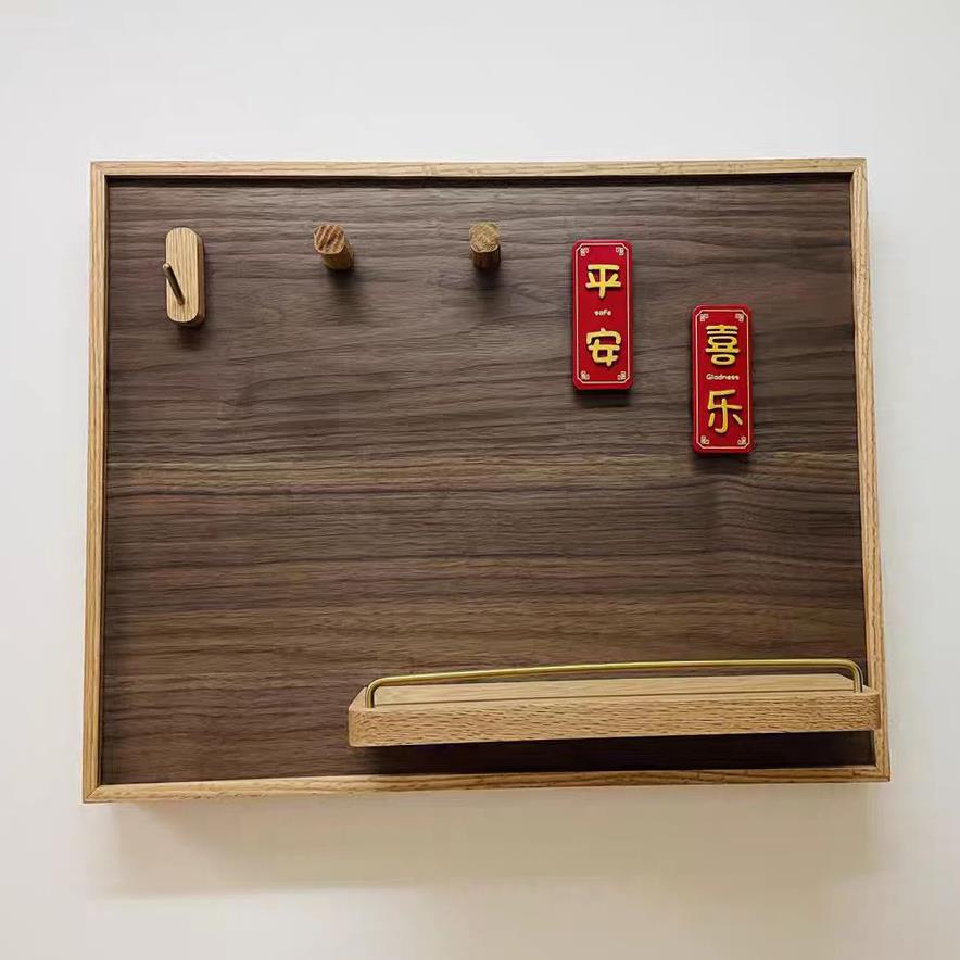 北欧实木电表遮挡箱弱电闸开关置物架配电盒胡桃木箱挂物装饰画框