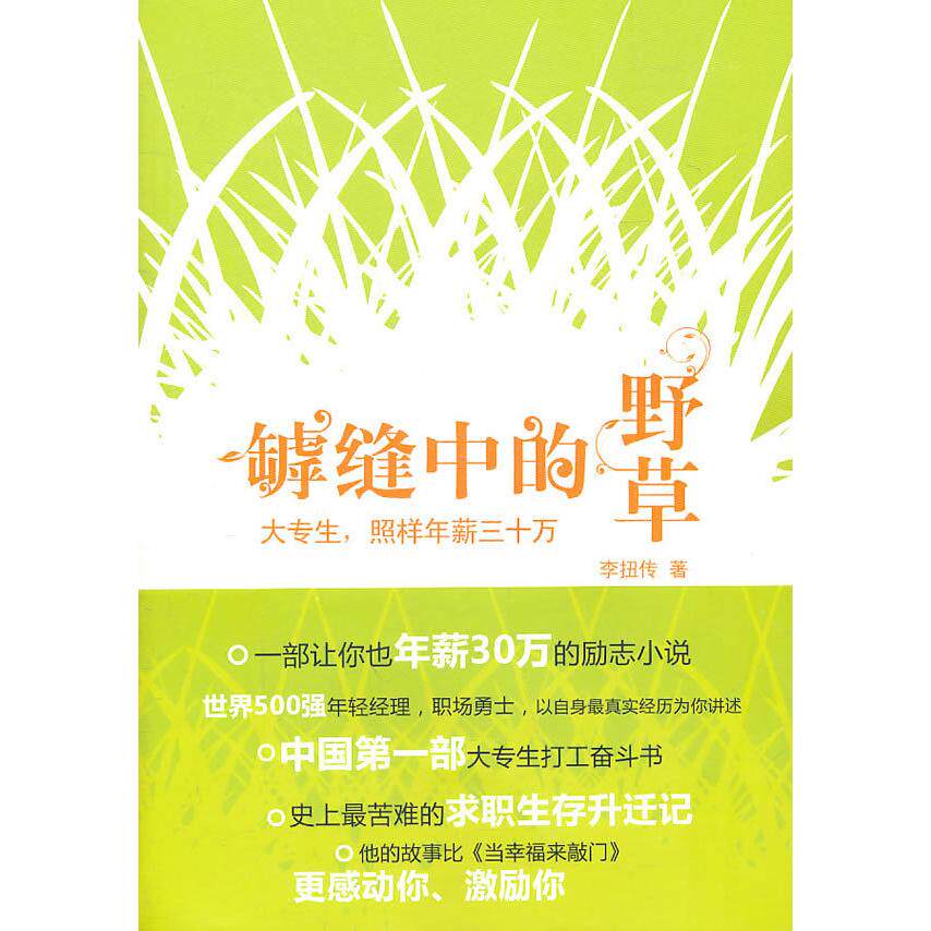正版新书 罅缝中的野草-大专生照样年薪三十万 李扭传 陕西师范大学出版社