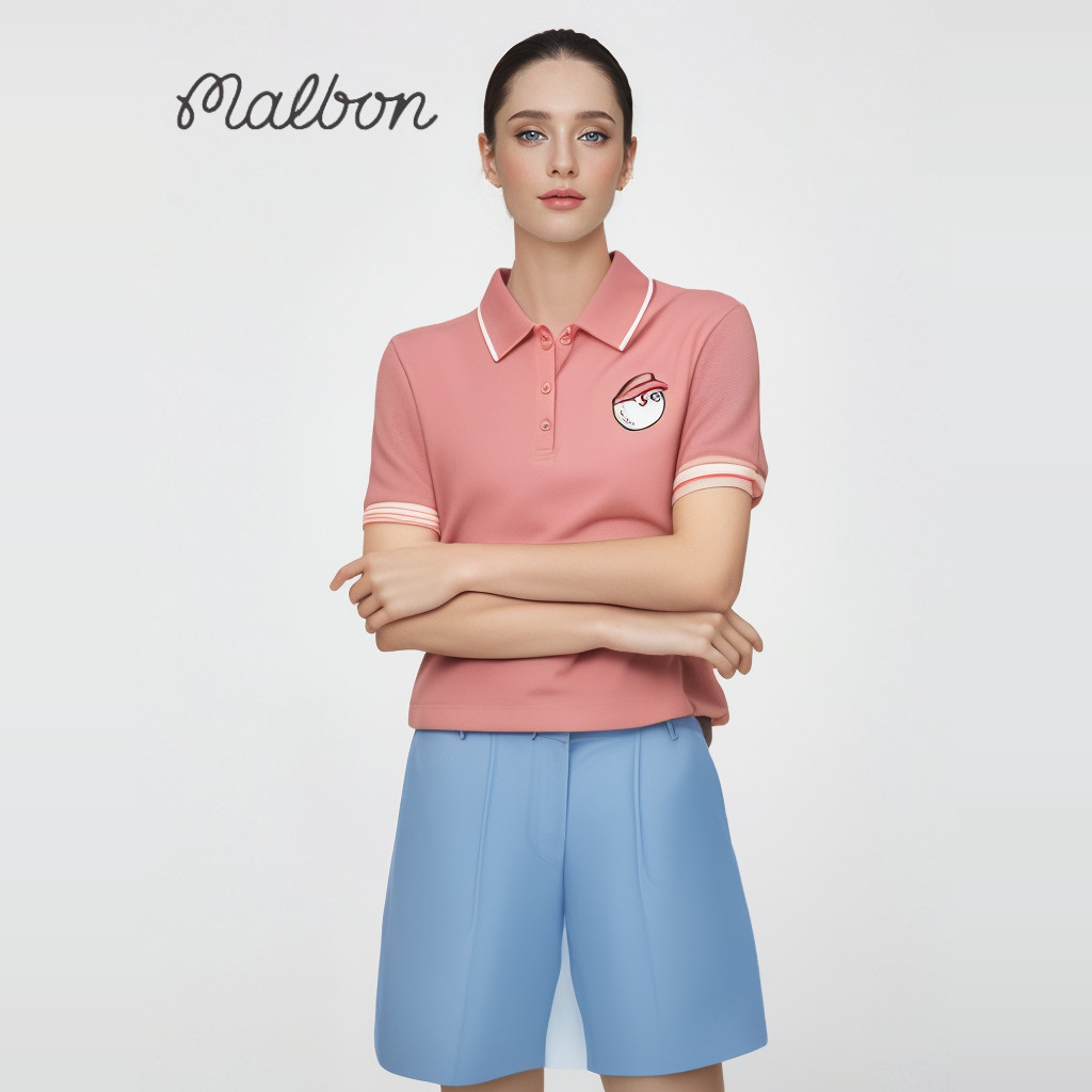25夏季新款韩国高尔夫服装女士短袖T恤翻领休闲运动透气百搭polo