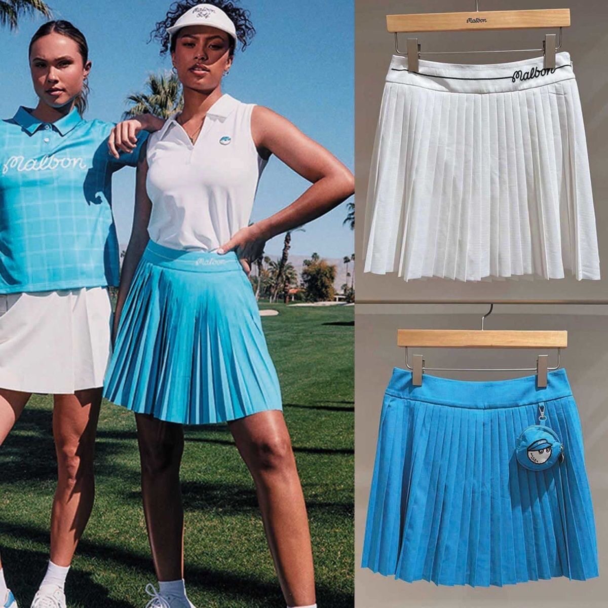 韩国高尔夫服装女士25新款时尚百搭运动休闲百褶裙半身裙短裙球裙