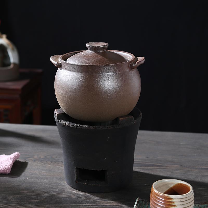 炭炉烧碳炉复古煮茶器明火木炭小火炉家用烧水壶煲汤炖汤粗陶砂锅