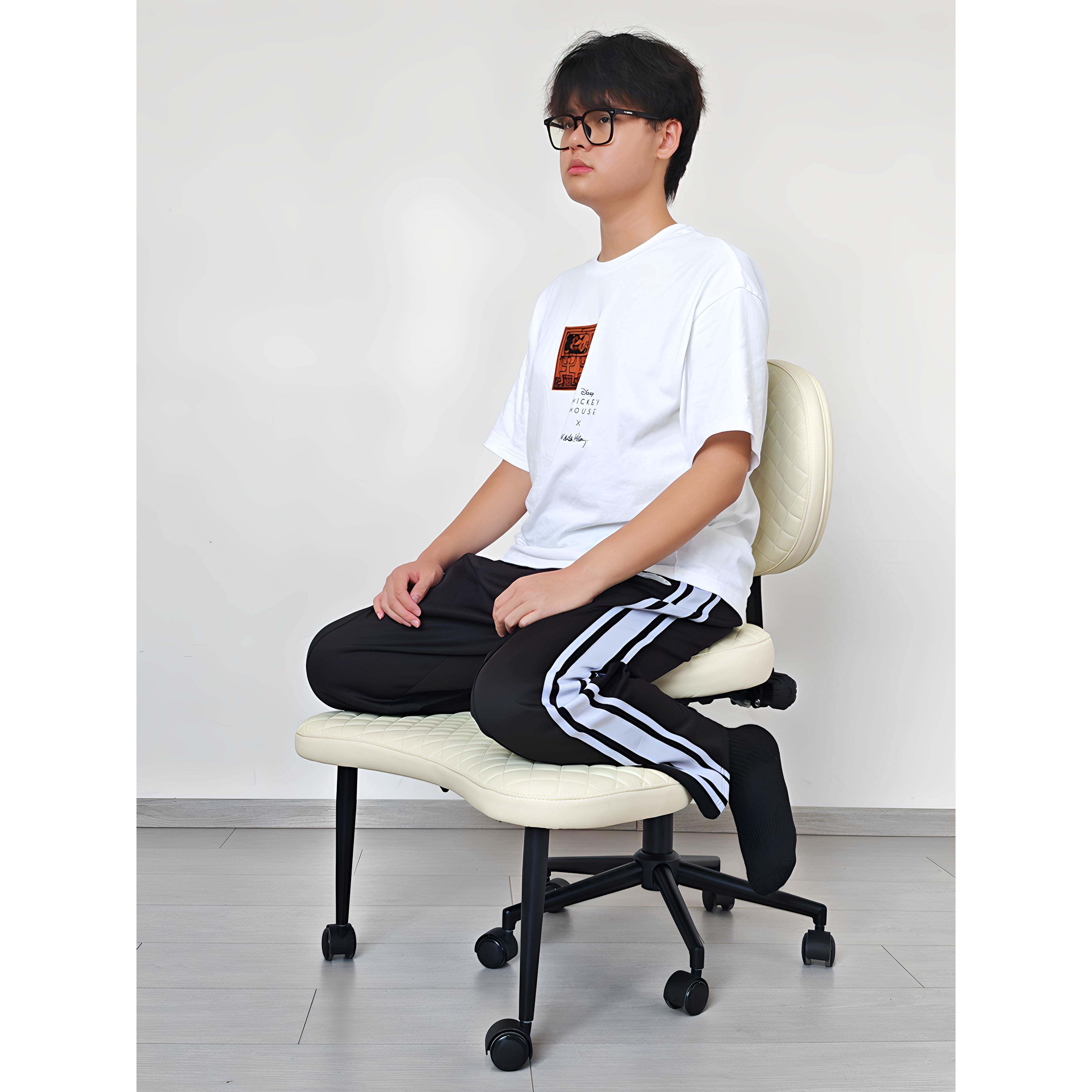 盘腿椅，坐而不坐，电脑椅，猴子凳，带靠背的下蹲瑜伽冥想椅，斜