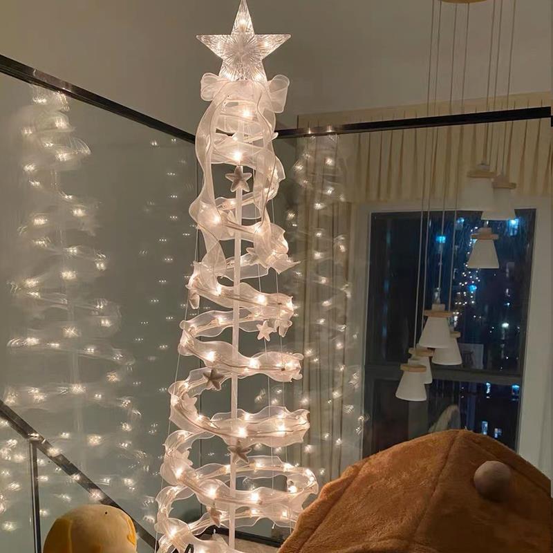 圣诞树灯生日场景布置装饰摆件氛围感螺旋式落地灯target2025新款