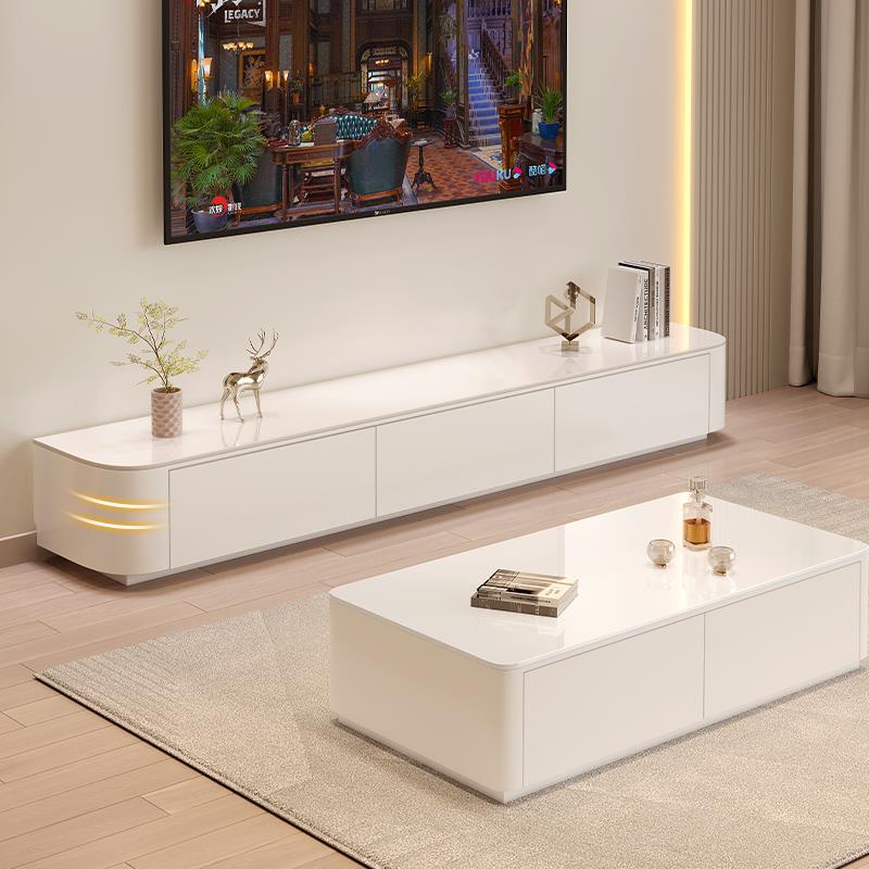 电视柜落地家用小户型茶几电视柜客厅2025新款高级感实木电视机柜